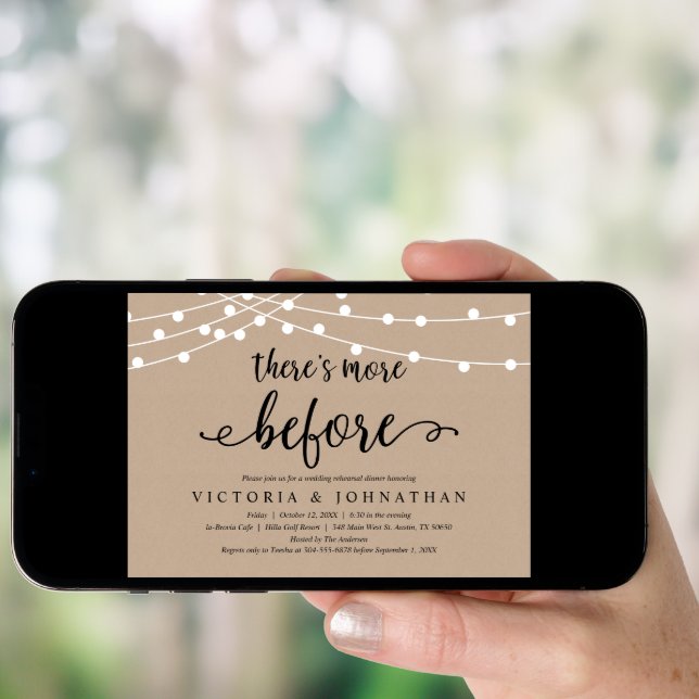 There's more before, Rustic Rehearsal Dinner Invitation (Front Digital)