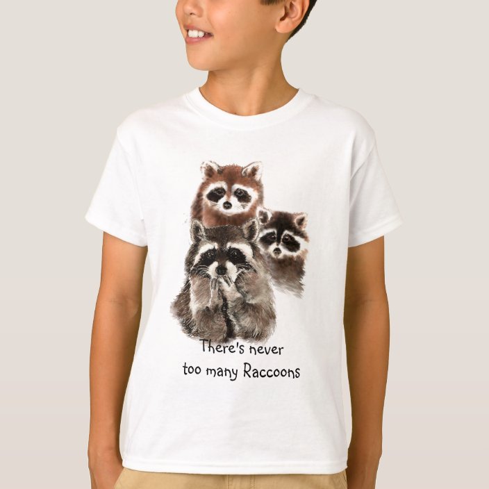 there-s-never-too-many-raccoons-cute-animal-t-shirt-zazzle