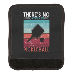 There's No Crying In Pickleball Retro Paddles Rack Luggage Handle Wrap
