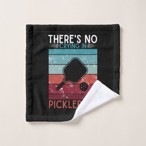 Theres No Crying In Pickleball Retro Paddles Rack Wash Cloth