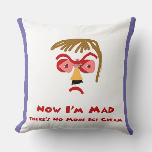 Theres No More Ice Cream  Throw Pillow