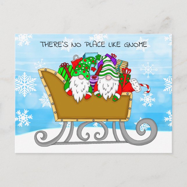 There's No Place like Gnome, Christmas Card (Front)