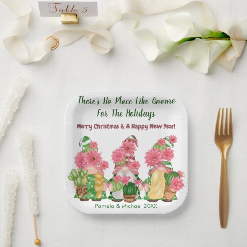Theres No Place Like Gnome For The Holidays Paper Plates