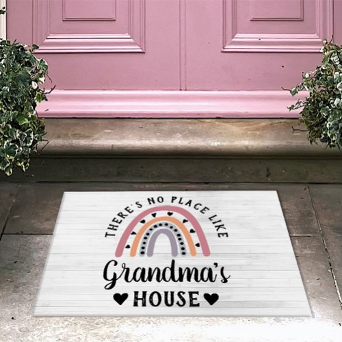 Theres No Place Like Grandmas House Rainbow Door Doormat