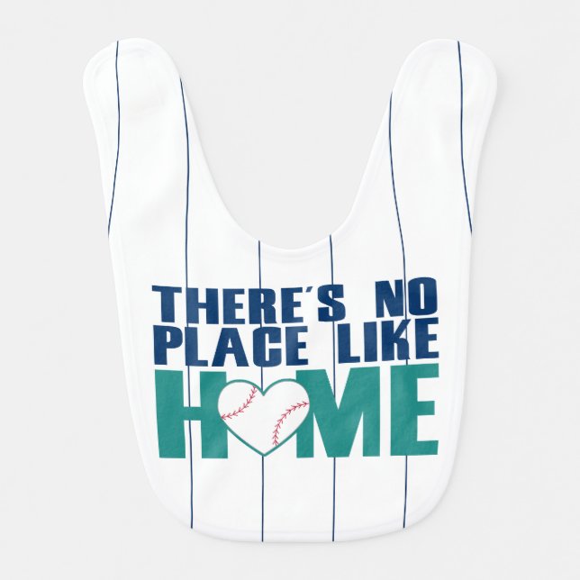 There's No Place Like Home Baseball Bib (Front)