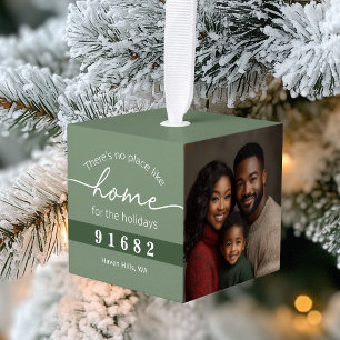 There's No Place Like Home for the Holidays Photo Cube Ornament