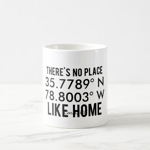 Theres No Place Like Home _ Latitude and Longitud Coffee Mug