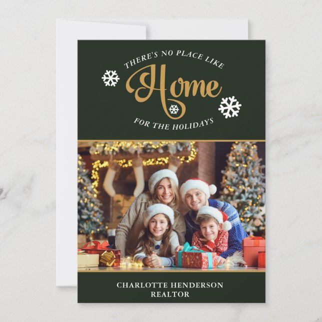 There's No Place Like Home Photo Christmas Holiday (Front)