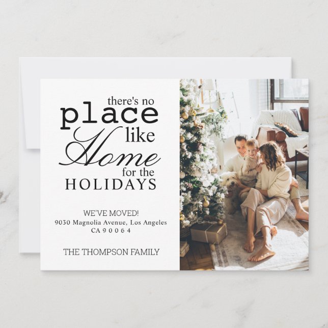 There's no Place Like Home Photo Moving Holiday Card (Front)