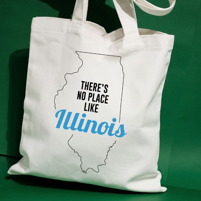 There's No Place Like Illinois, Tote Bag, Mom Gift (Creator Uploaded)