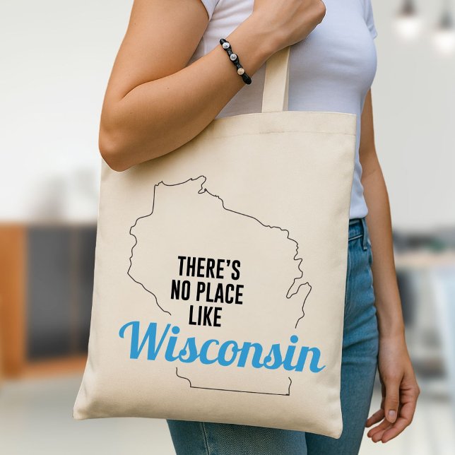 There's No Place Like Wisconsin Tote Bag, Mom Gift Bag (Creator Uploaded)