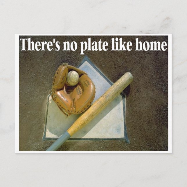 Theres No PLATE Like Home Postcard (Front)