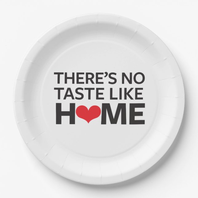 There's No Taste Like Home Paper Plates (Front)