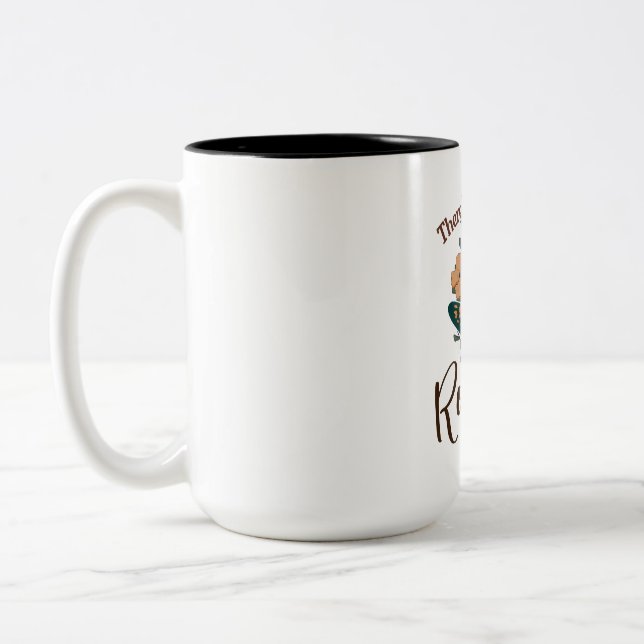 THERE'S NO TIME FOR ROMANCE Two-Tone COFFEE MUG (Left)