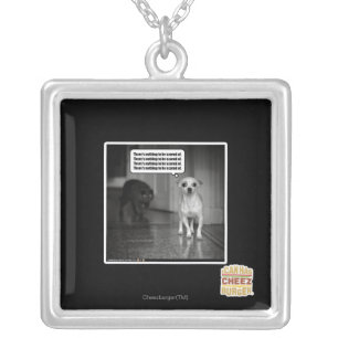 There's nothing to be scared of silver plated necklace