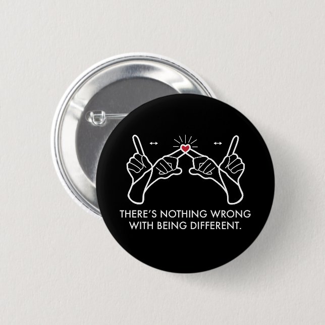 There's Nothing Wrong With Being Different Button (Front & Back)