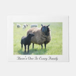 There&#39;s One In Every Family Black Sheep Doormat at Zazzle