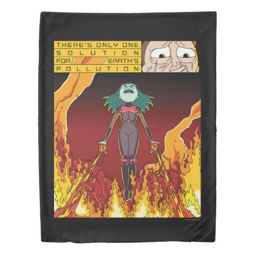 Theres Only One Solution For Earths Pollution Duvet Cover