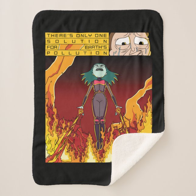 There's Only One Solution For Earth's Pollution Sherpa Blanket (Front)