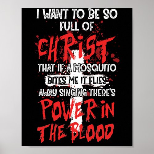 Theres Power In Blood  Religious Christian Poster