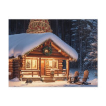 There's Snow On Our Wood Cabin