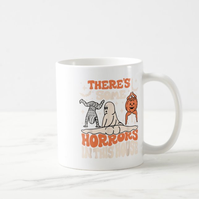 There's Some Horrors In This House Ghost Pumpkin H Coffee Mug (Right)
