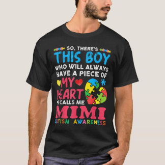 Theres This Boy He Calls Mimi Au Awareness Grandma T-Shirt