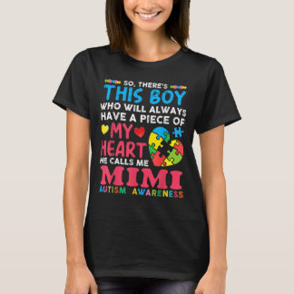Theres This Boy He Calls Mimi Au Awareness Grandma T-Shirt