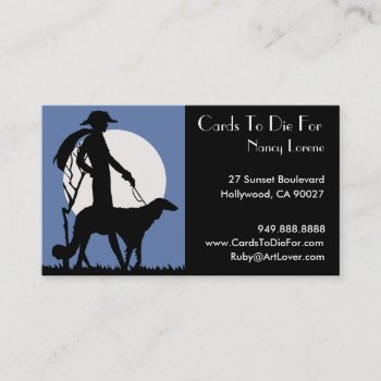 Theresa In Blue - Business Cards by metroswank at Zazzle