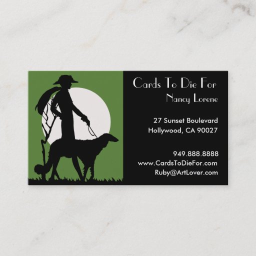 Customizable Theresa in Green - Business Cards
