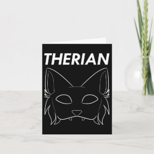 Therian Furry Animal Mask Wolf Cat Dog  Card