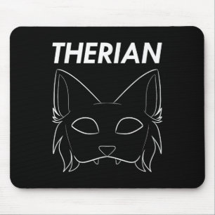 Therian Furry Animal Mask Wolf Cat Dog Mouse Pad