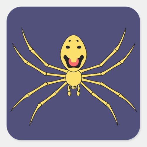 Theridion grallator AKA Happy Face Spider Square Sticker