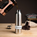 Thermal Bottle<br><div class="desc">This insulated water bottle is shown in the silver tone with a custom sample name.
Customize this item and change the sample name to yours.</div>