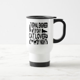 Thermal Engineer Loves Cats Travel Mug