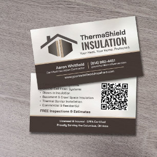 Thermal Insulation Contractor Professional Business Card