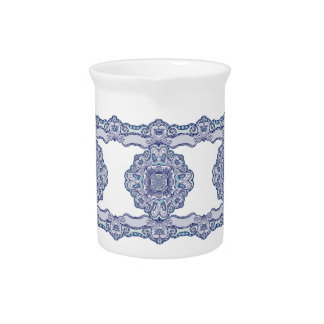 Thermal Tumbler blue China inspired Beverage Pitcher
