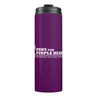 Thermal Tumbler Bottle - Purple w White Logo