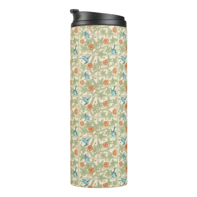 Thermal Tumbler Floral Garden Trellis Pattern  (Rotated Right)