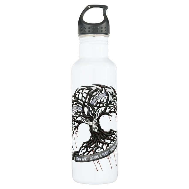 Thermal Tumbler Strength Through Pain motivation  Stainless Steel Water Bottle (Front)