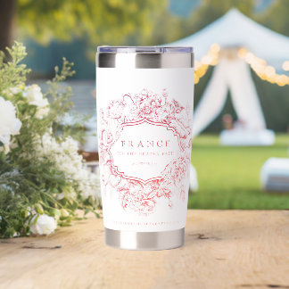 Thermal tumbler travel mug - red/pink