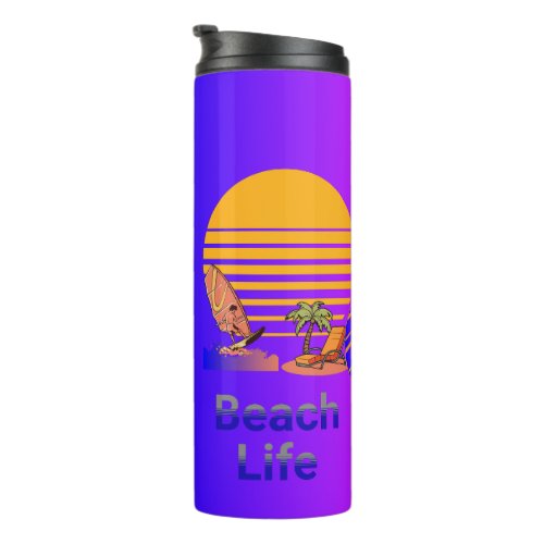 Thermal Tumbler With Beach design