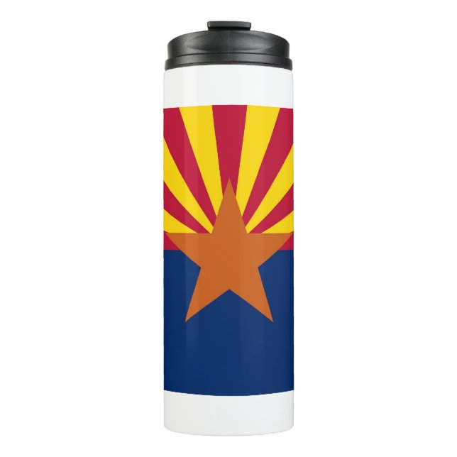Thermal Tumbler with flag of Arizona State, USA (Front)
