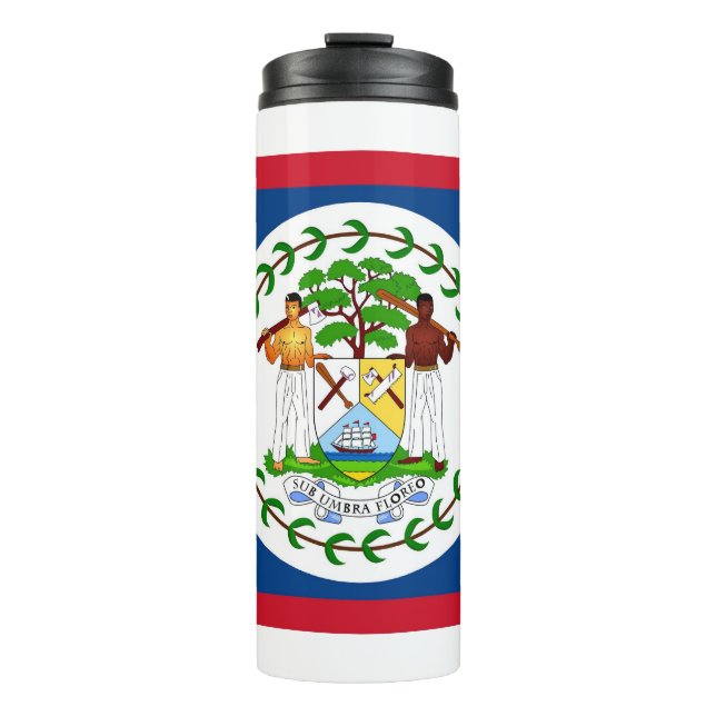 Thermal Tumbler with flag of Belize (Front)
