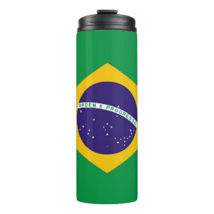Thermal Tumbler with flag of Brazil