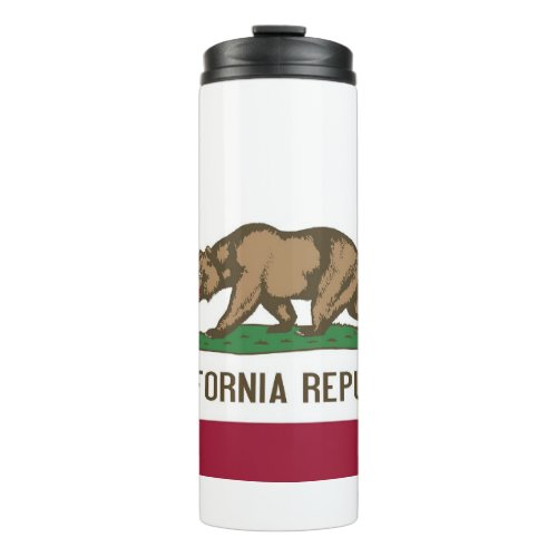 Thermal Tumbler with flag of California State USA