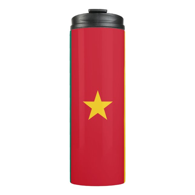 Thermal Tumbler with flag of Cameroon (Front)