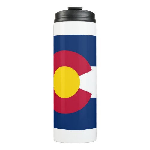 Thermal Tumbler with flag of Colorado State USA