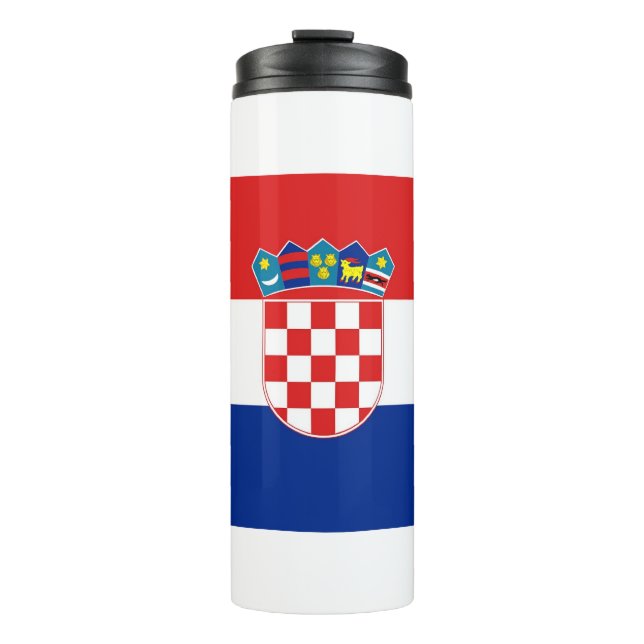 Thermal Tumbler with flag of Croatia (Front)