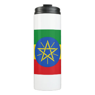 Thermal Tumbler with flag of Ethiopia